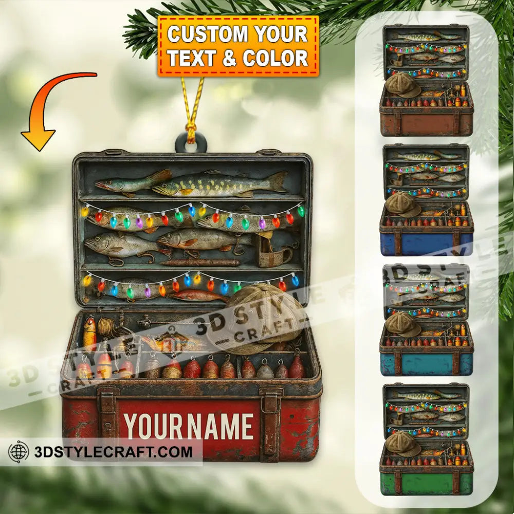 Fishing Lover Home Decor Christmas Ornament Personalized Ornament 3.54’’ / 1 Ornament Ornament