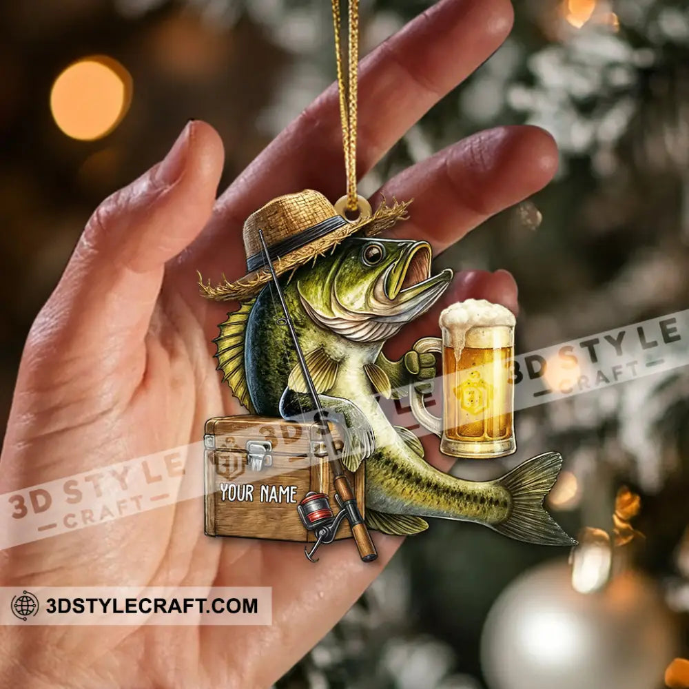 Fishing Lover Home Decor Christmas Ornament Personalized Ornament Ornament
