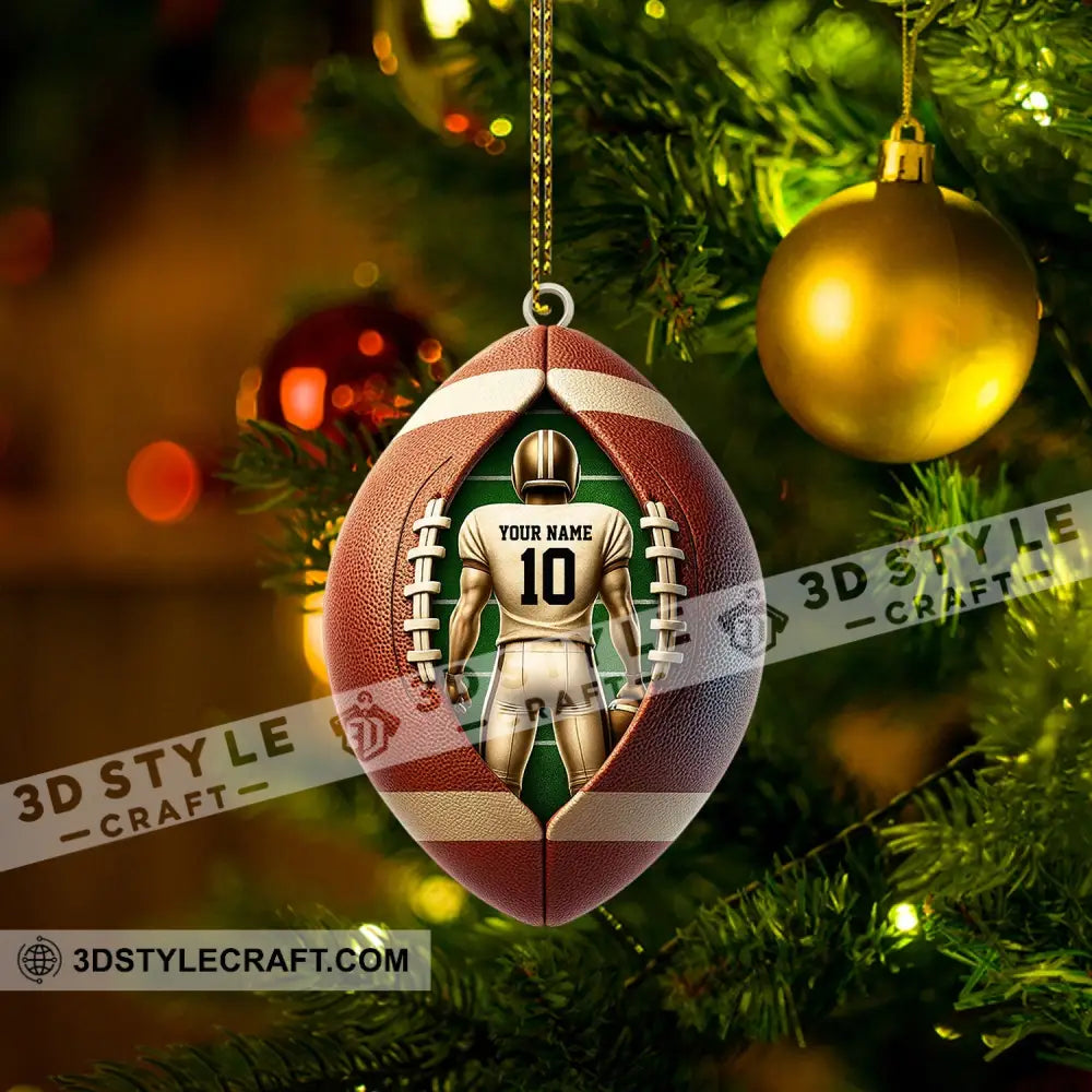 Football Christmas Home Decor Christmas Ornament Personalized Ornament Ornament