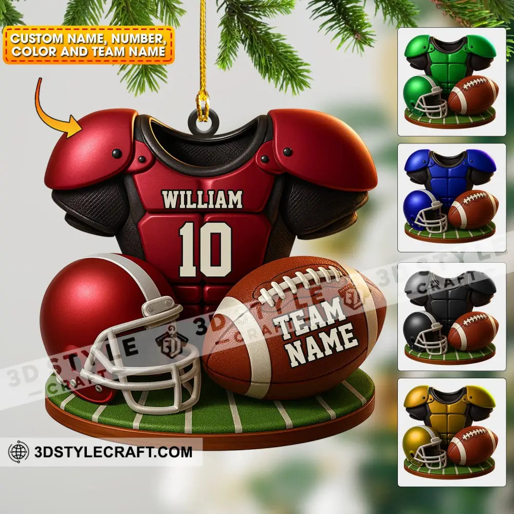 Football Team Christmas Home Decor Christmas Ornament Personalized Ornament 3.54’’ / 1 Ornament Ornament