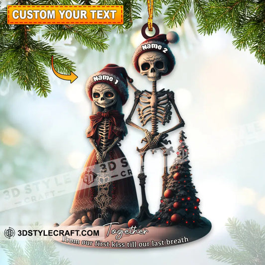 From Our First Kiss Till Last Breath Christmas Home Decor Ornament Personalized 3.54’’ / 1