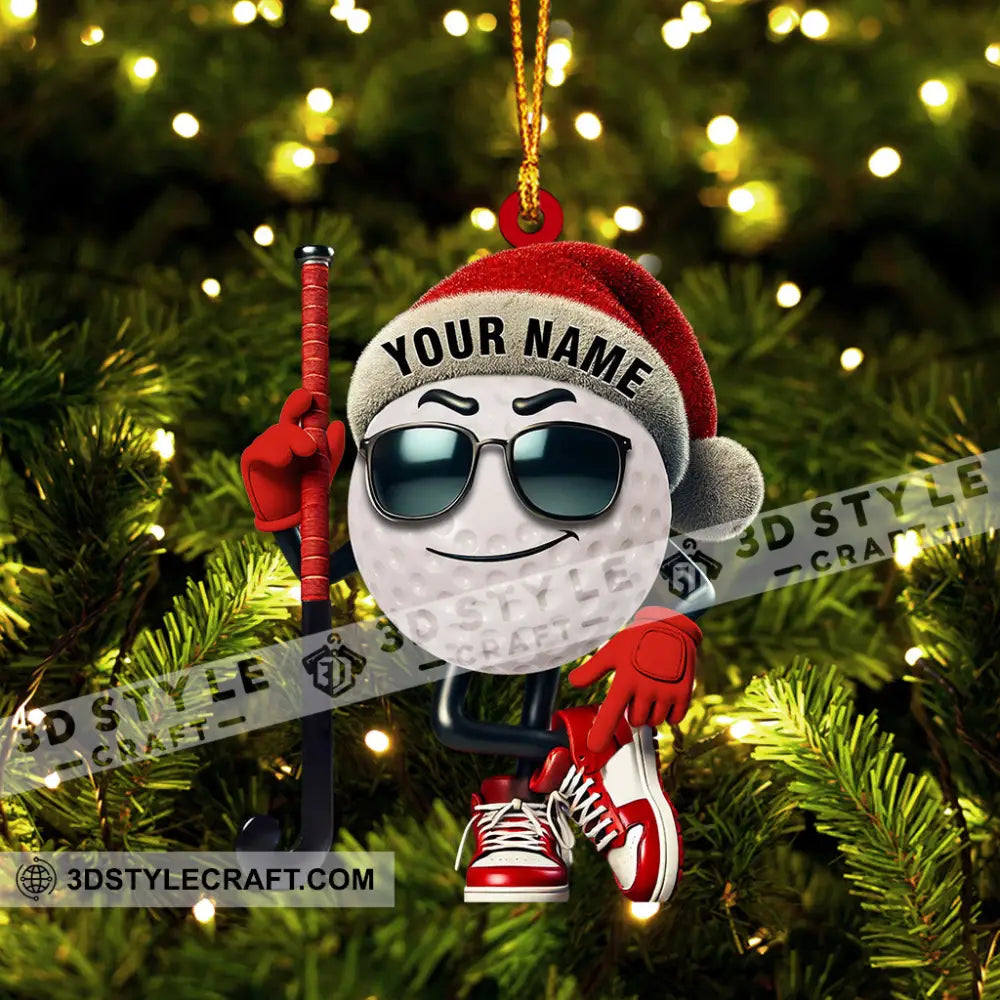 Gold Ball Home Decor Christmas Ornament Personalized