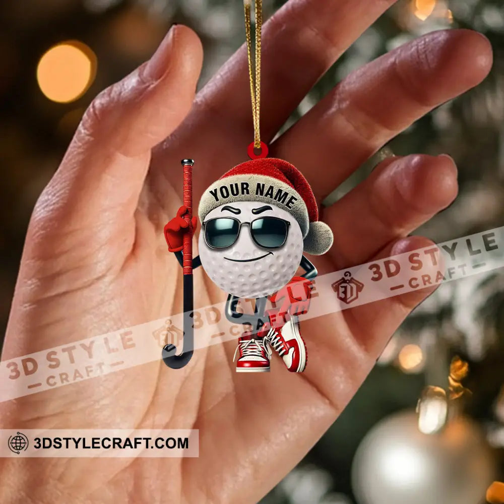 Gold Ball Home Decor Christmas Ornament Personalized