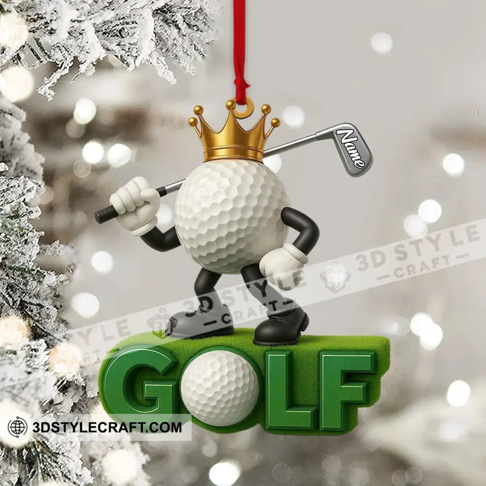 Golf King Christmas Home Decor Christmas Ornament Personalized Ornament Ornament