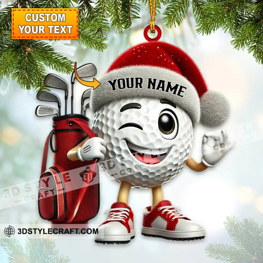 Golf Player Home Decor Christmas Ornament Personalized 3.54’’ / 1