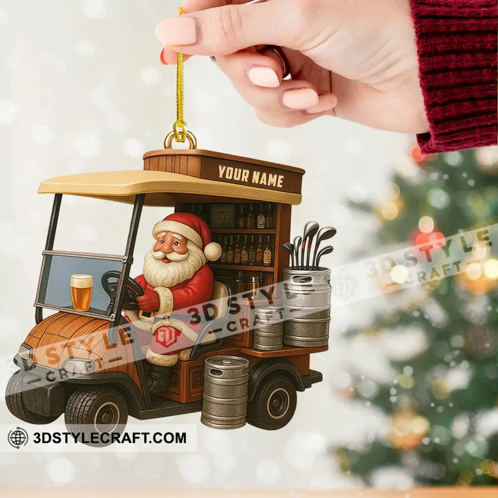 Golf Santa Home Decor Christmas Ornament Personalized Ornament Ornament