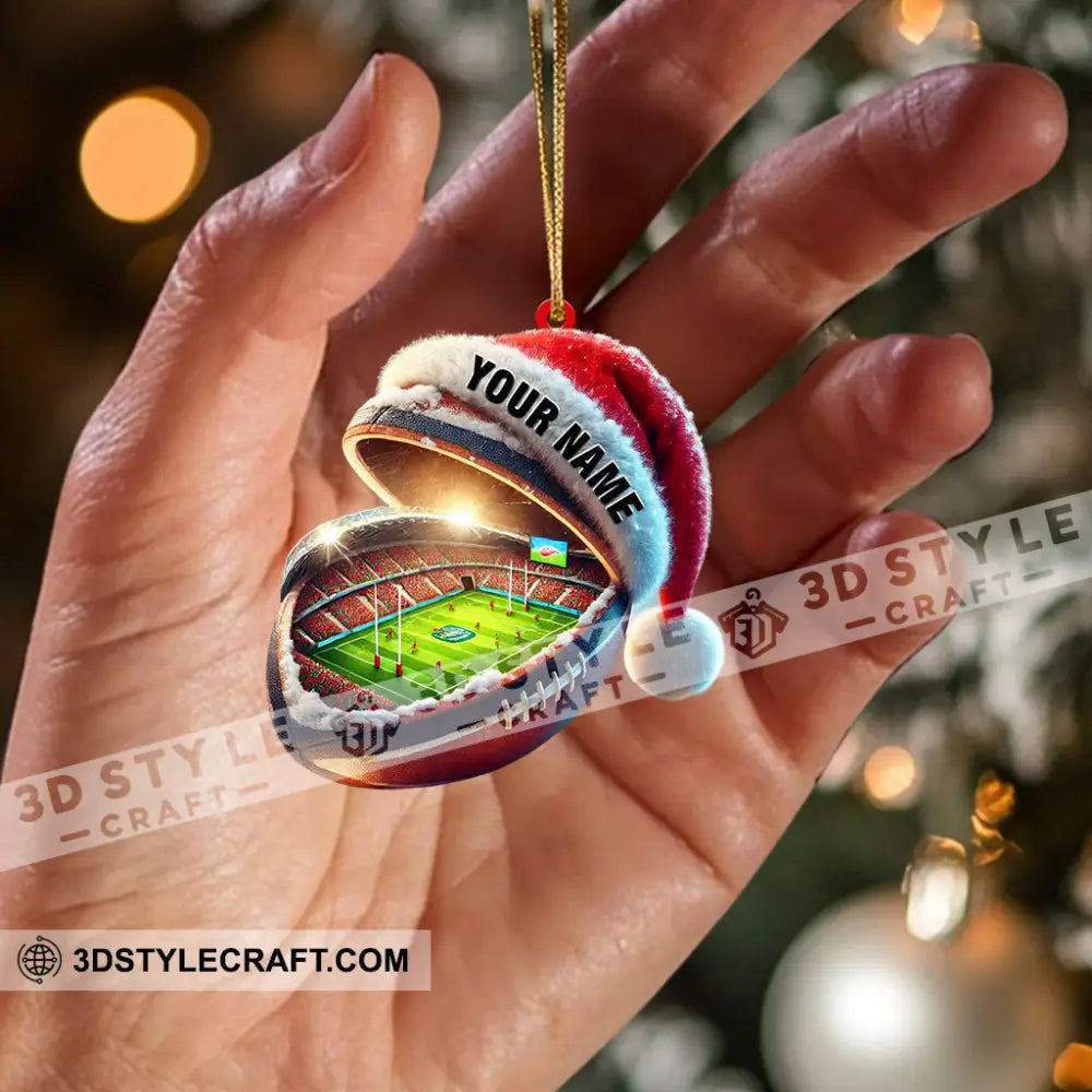 Gridiron Football Stadium Home Decor Christmas Ornament Personalized