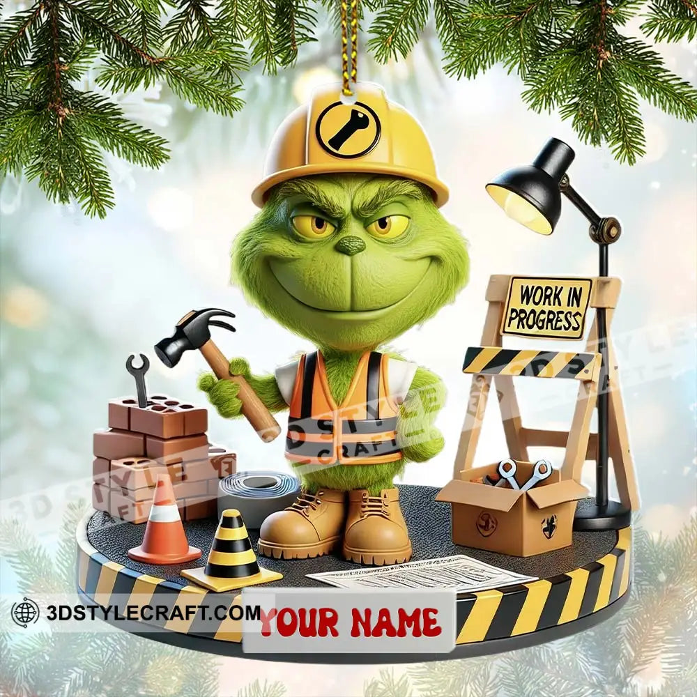 Grinch Civil Engineer Home Decor Christmas Ornament Personalized Ornament Ornament