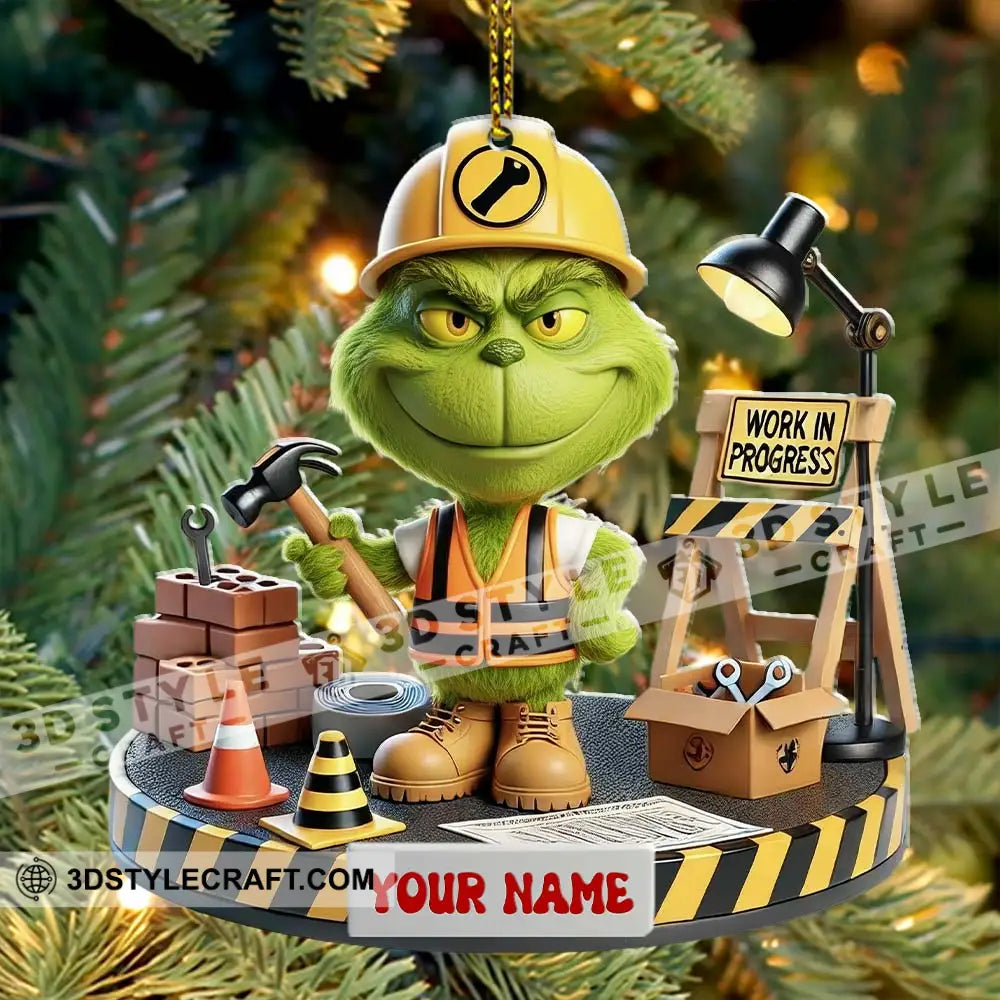 Grinch Civil Engineer Home Decor Christmas Ornament Personalized Ornament Ornament
