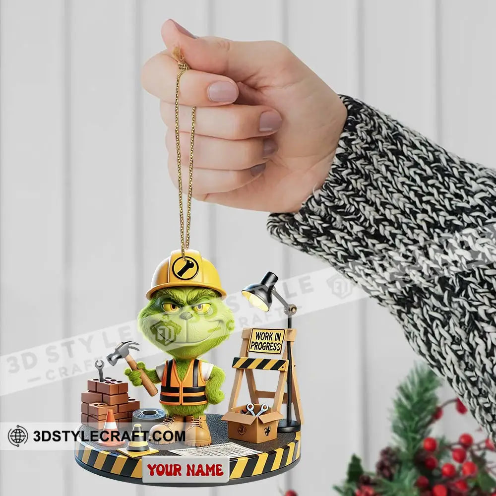 Grinch Civil Engineer Home Decor Christmas Ornament Personalized Ornament Ornament