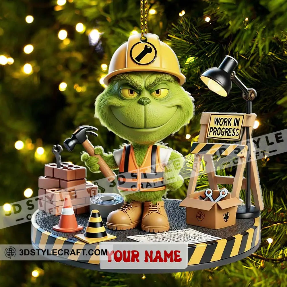 Grinch Civil Engineer Home Decor Christmas Ornament Personalized Ornament Ornament