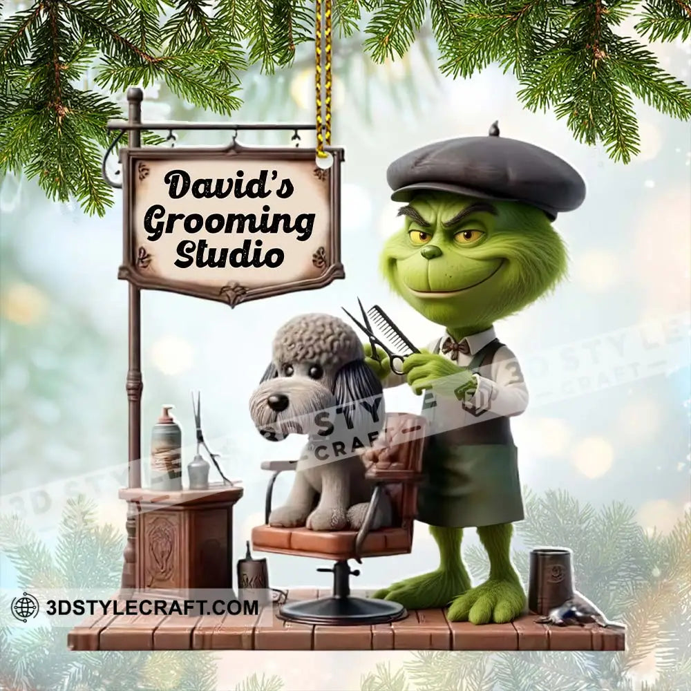 Grinch Grooming Home Decor Christmas Ornament Personalized Ornament Ornament