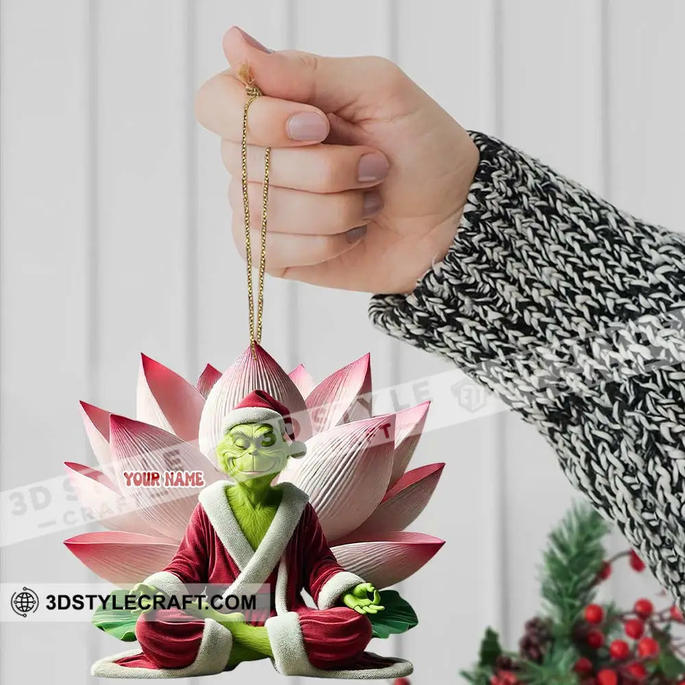 Grinch Meditation Home Decor Christmas Ornament Personalized Ornament Ornament