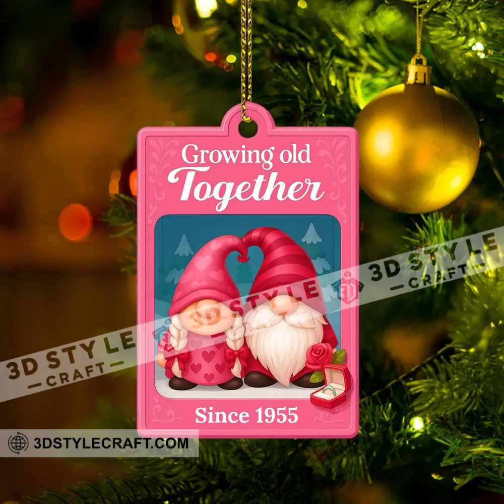 Growing Old Together Christmas Home Decor Christmas Ornament Personalized Ornament Ornament