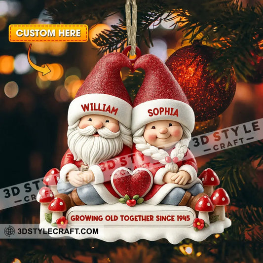 Growing Old Together Christmas Home Decor Christmas Ornament Personalized Ornament 3.54’’ / 1 Ornament Ornament