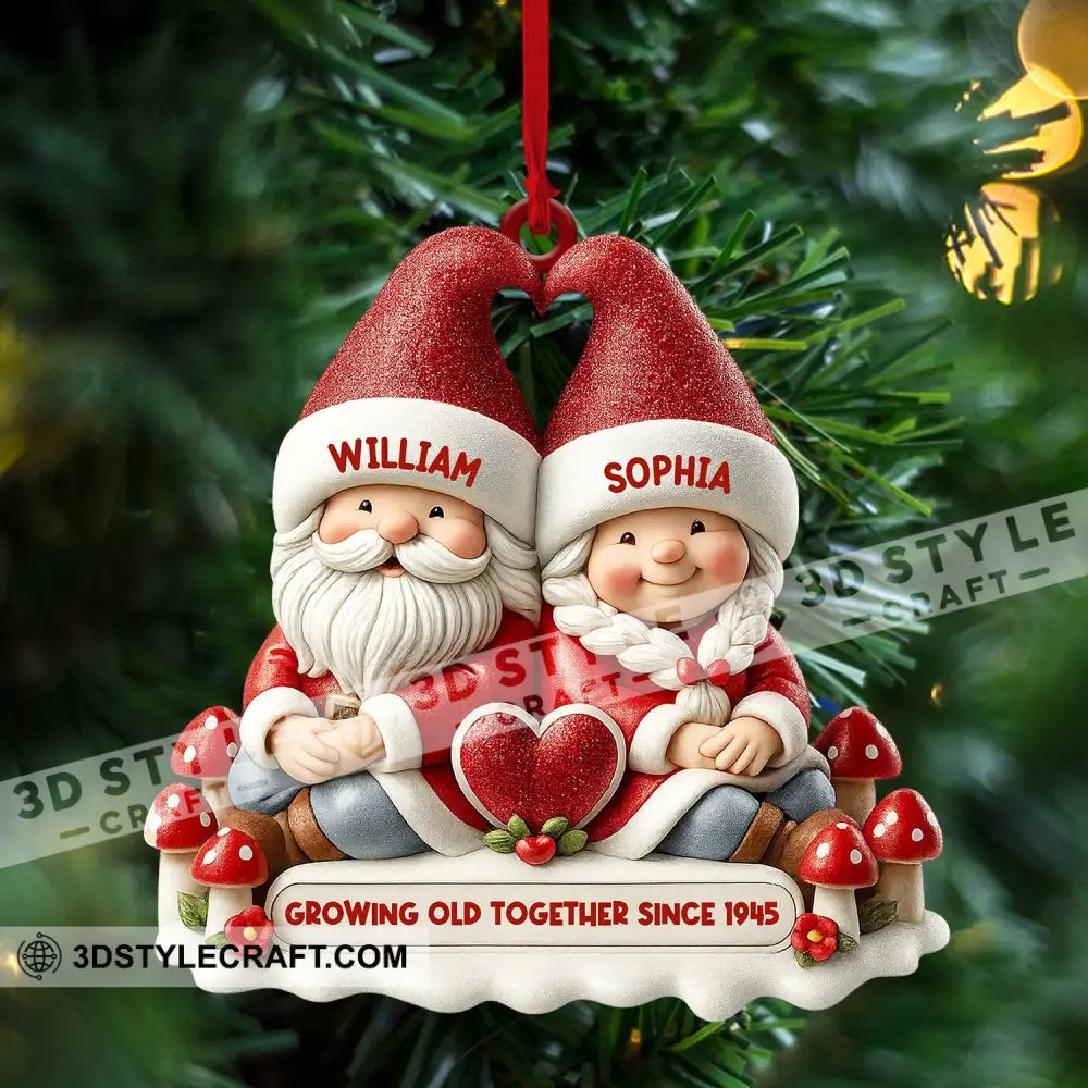 Growing Old Together Christmas Home Decor Christmas Ornament Personalized Ornament Ornament