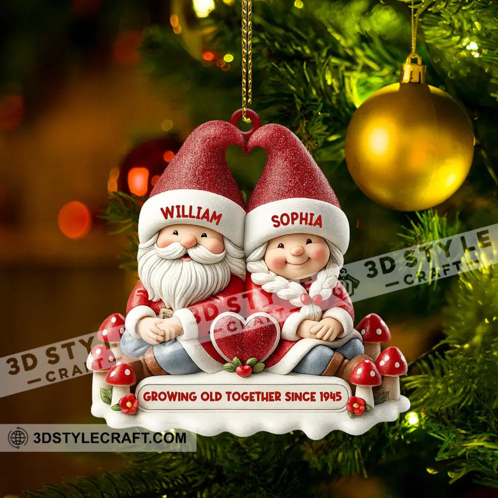 Growing Old Together Christmas Home Decor Christmas Ornament Personalized Ornament Ornament