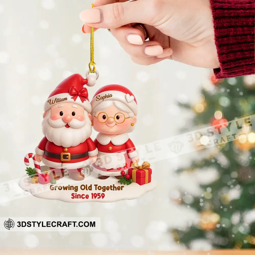 Growing Old Together Christmas Home Decor Christmas Ornament Personalized Ornament Ornament