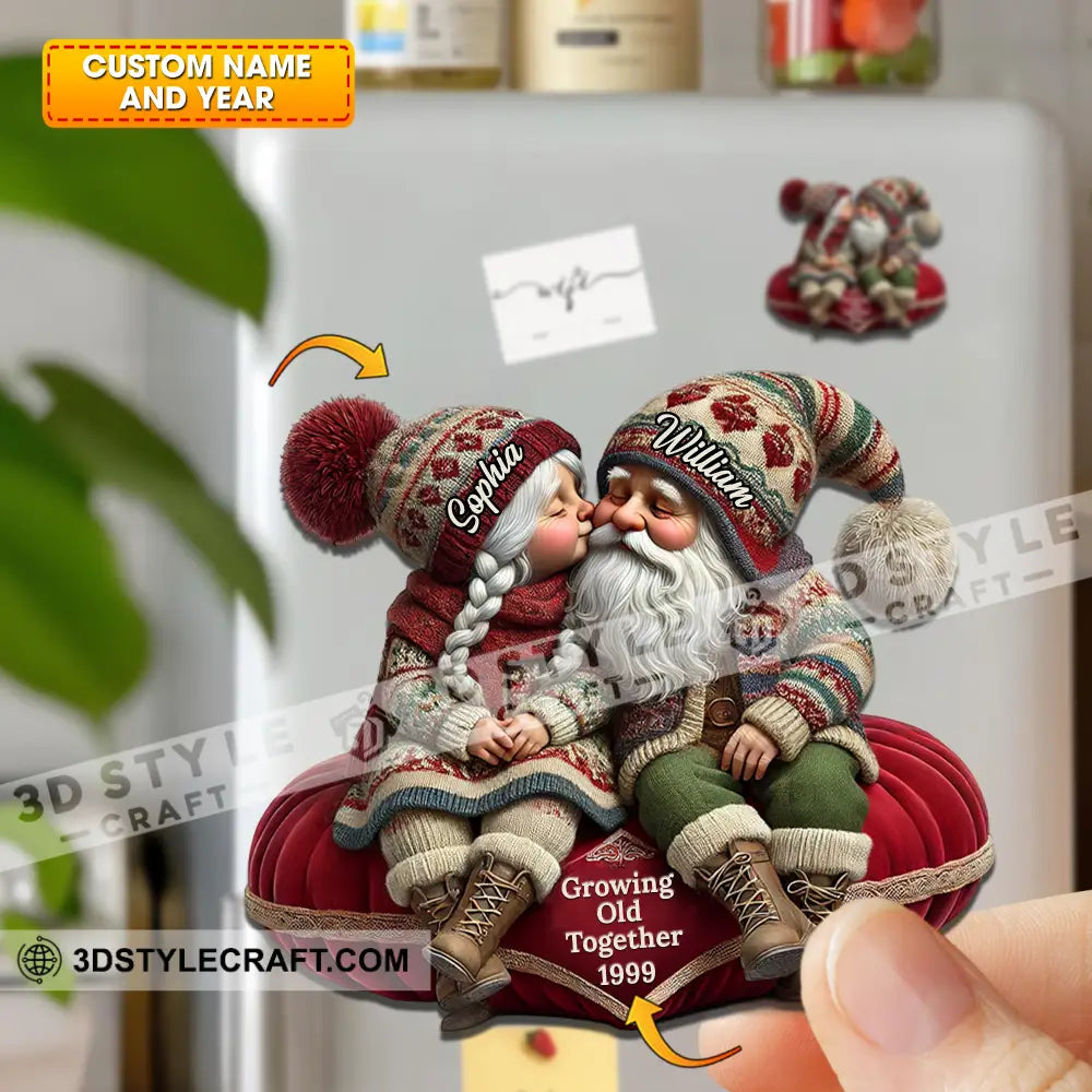 Growing Old Together Couple Fridge Magnet - Personalized 3.54’’ / 1 Piece