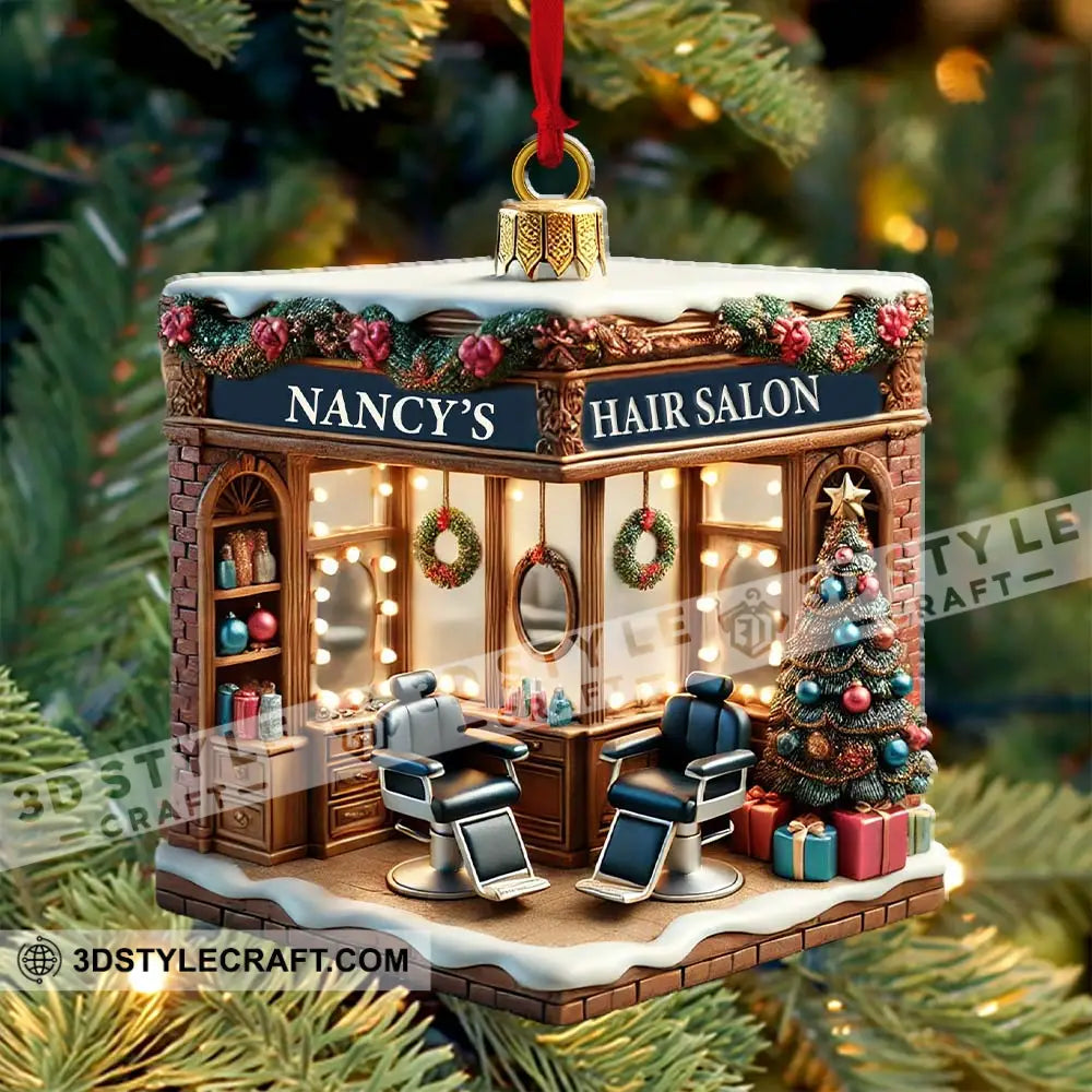 Hair Salon Ornament Personalized