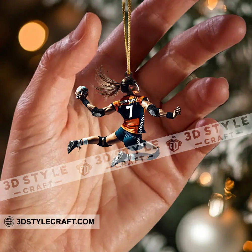 Handball Woman Home Decor Christmas Ornament Personalized