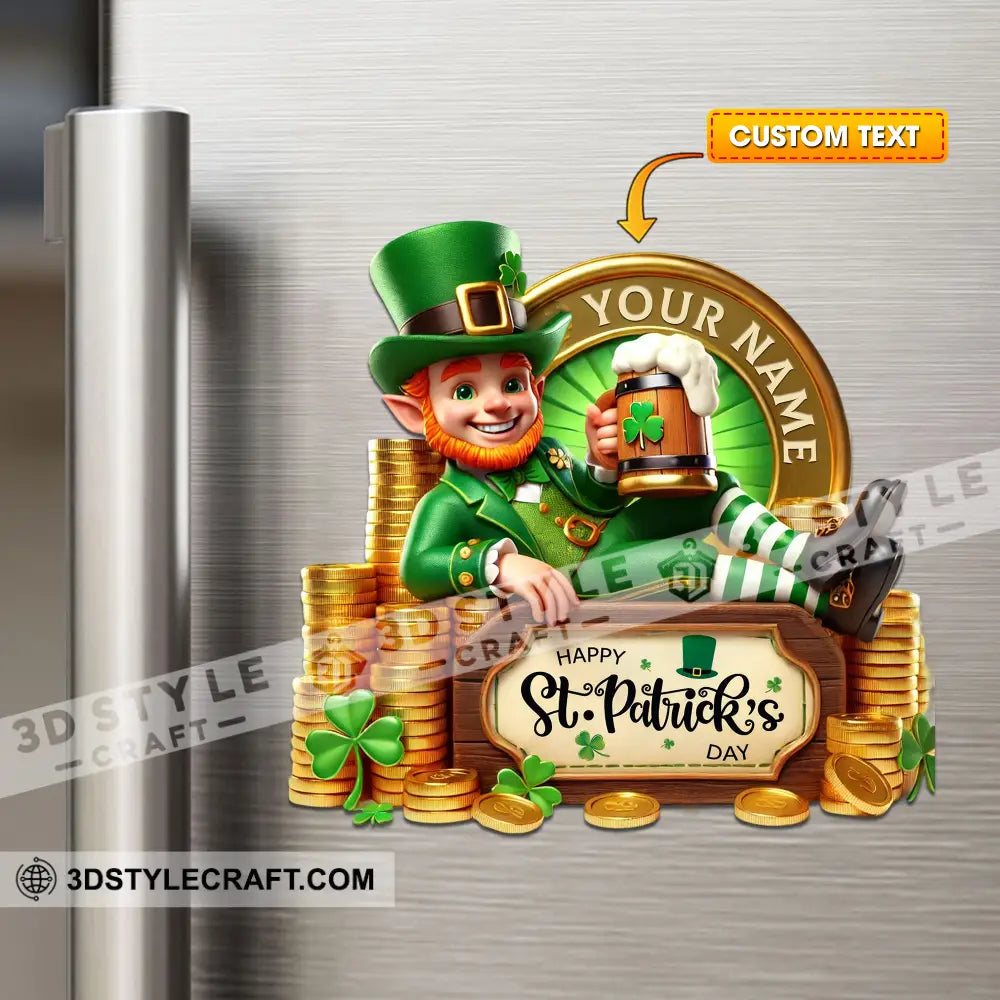 Happy St.patrick’s Day Fridge Magnet - Personalized 3.54’’ / 1 Piece