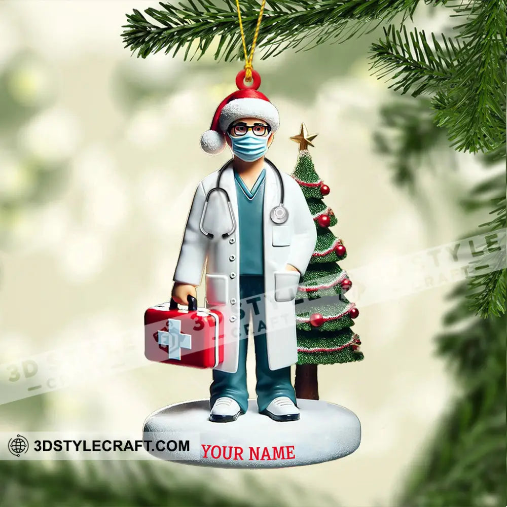 Healthcare Staff Christmas Ornament Personalized