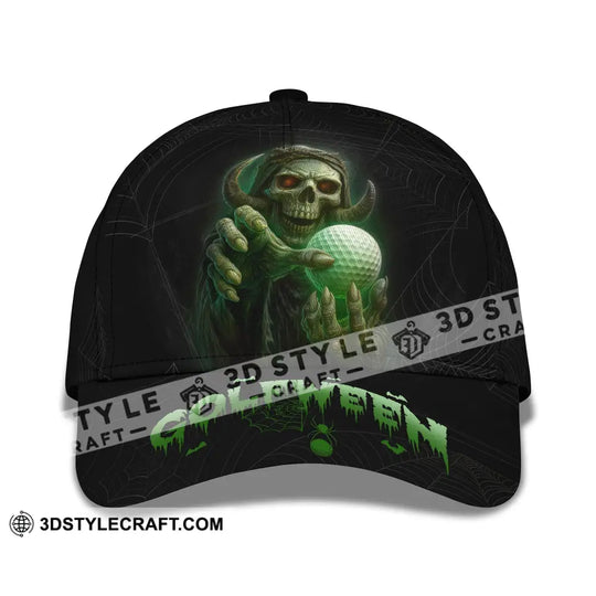 Hello Darkness Skeleton, Funny Skull Golf, Golfween Halloween, Golf Player Classic Cap style option 1
