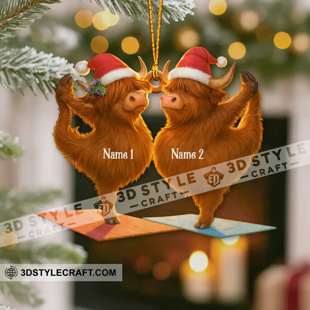 Highland Cow Home Decor Christmas Ornament Personalized Ornament Ornament