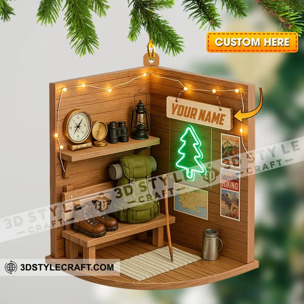 Hiking Corner Home Decor Christmas Ornament Personalized Ornament 3.54’’ / 1 Ornament Ornament