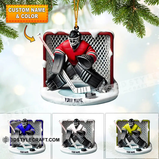 Hockey Goal Keeper Christmas Ornament Personalized 3.54’’ / 1