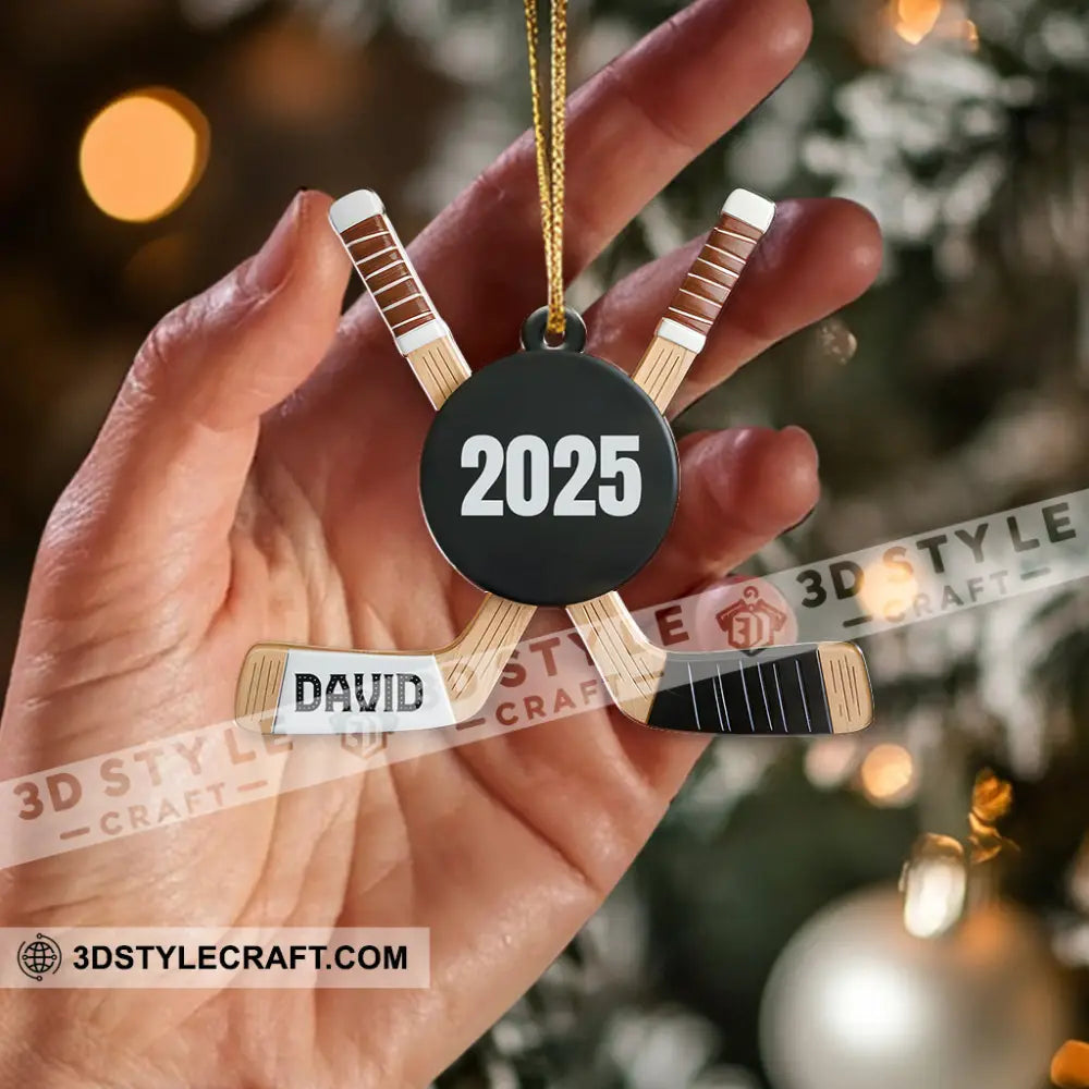Hockey Home Decor Christmas Ornament Personalized Ornament Ornament