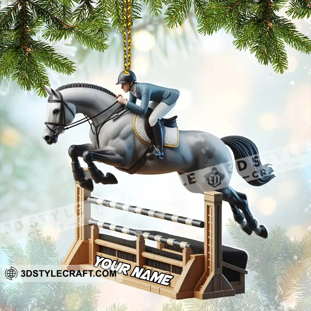 Horse Racer Home Decor Christmas Ornament Personalized Ornament Ornament