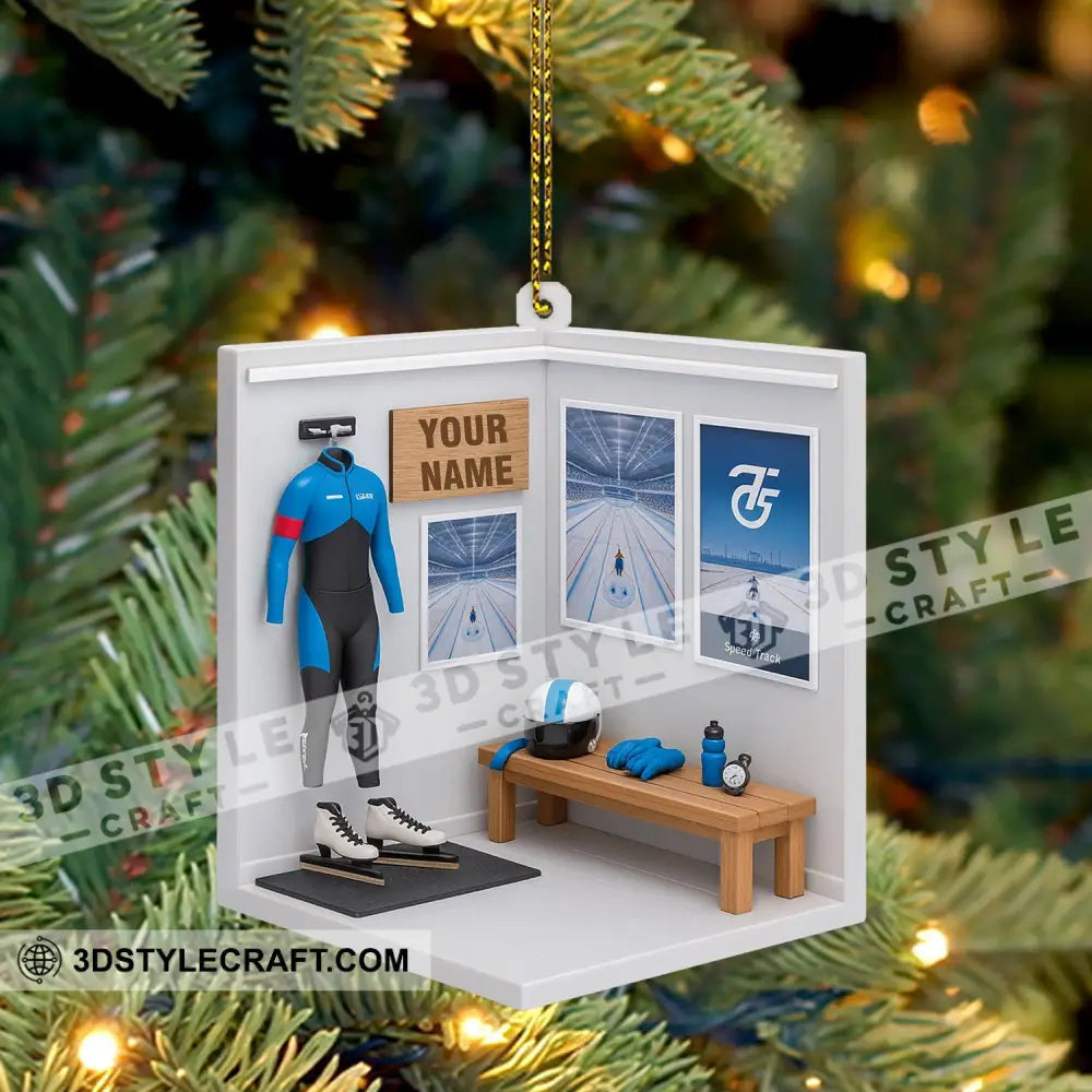 Ice Skating Corner Home Decor Christmas Ornament Personalized Ornament Ornament