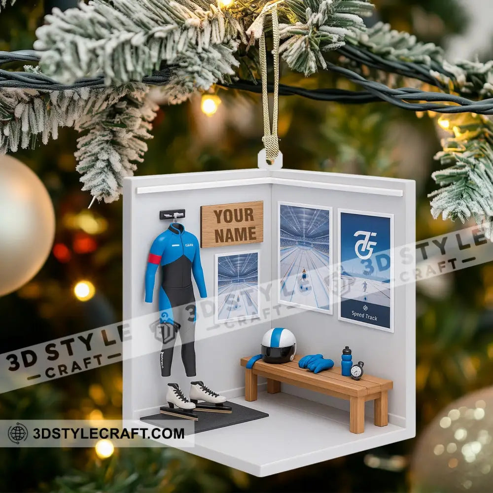 Ice Skating Corner Home Decor Christmas Ornament Personalized Ornament Ornament