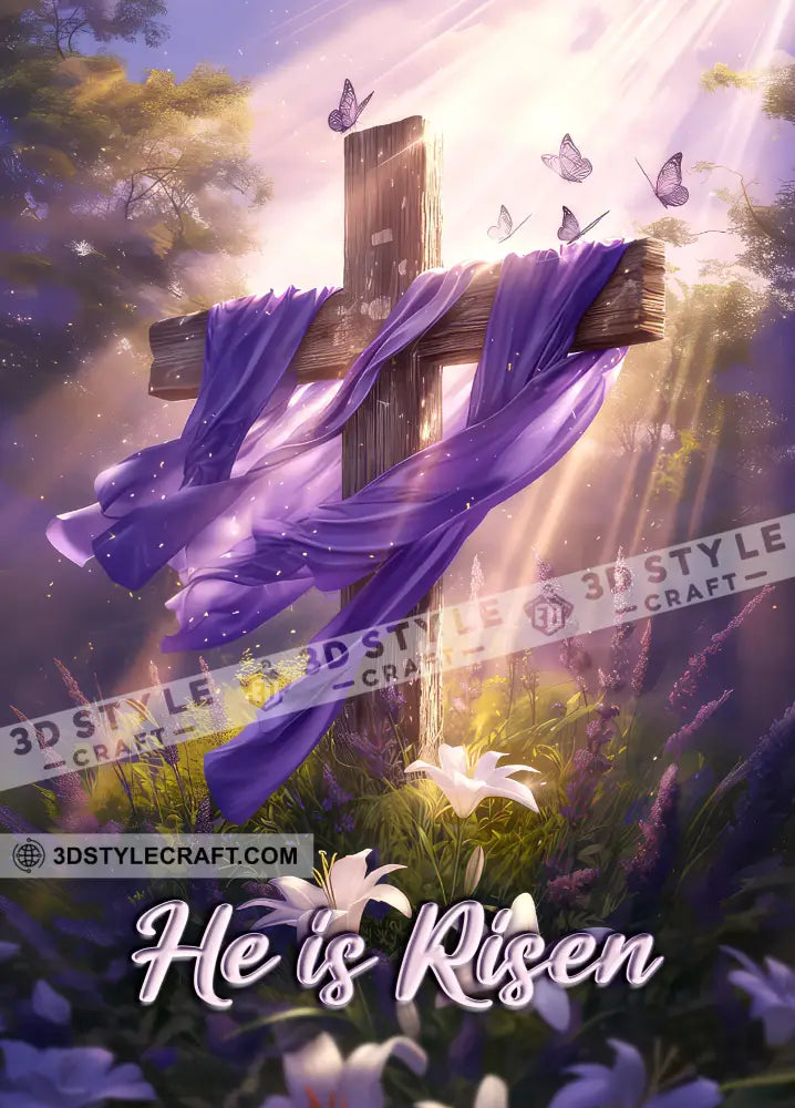 Jesus is Risen Flag Garden Flag