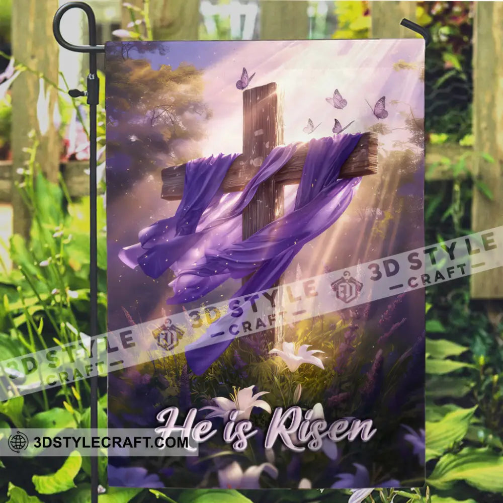 Jesus is Risen Flag Garden Flag
