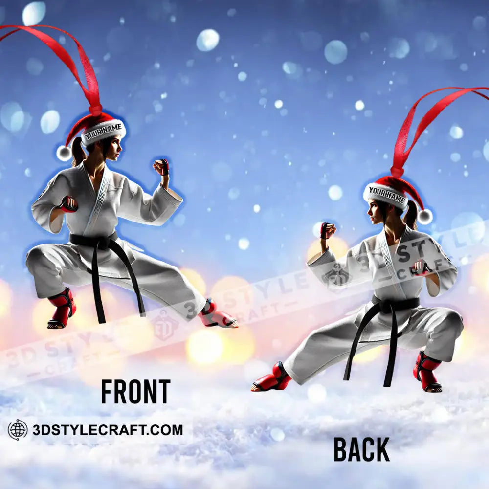 Karate Christmas Home Decor Ornament Personalized