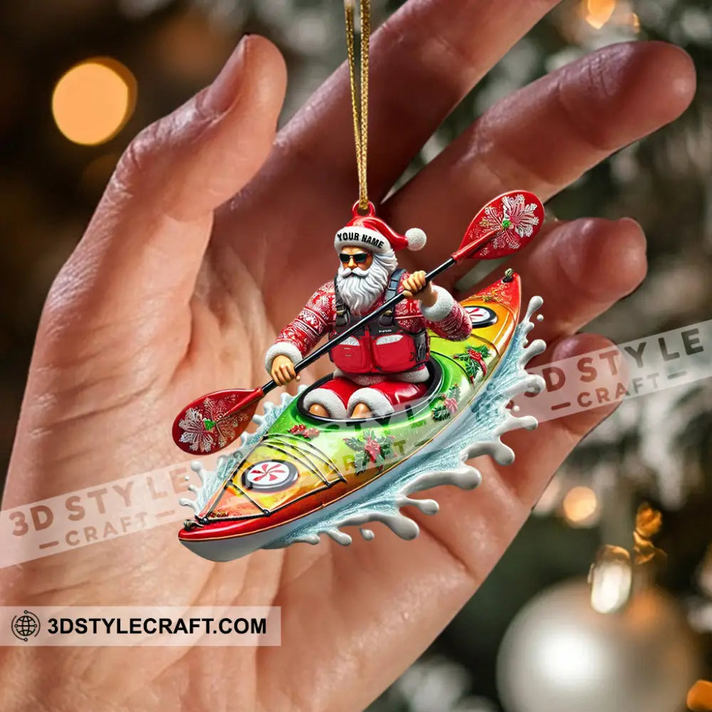 Kayak Christmas Home Decor Ornament Personalized