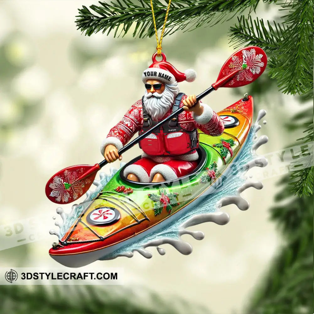 Kayak Christmas Home Decor Ornament Personalized