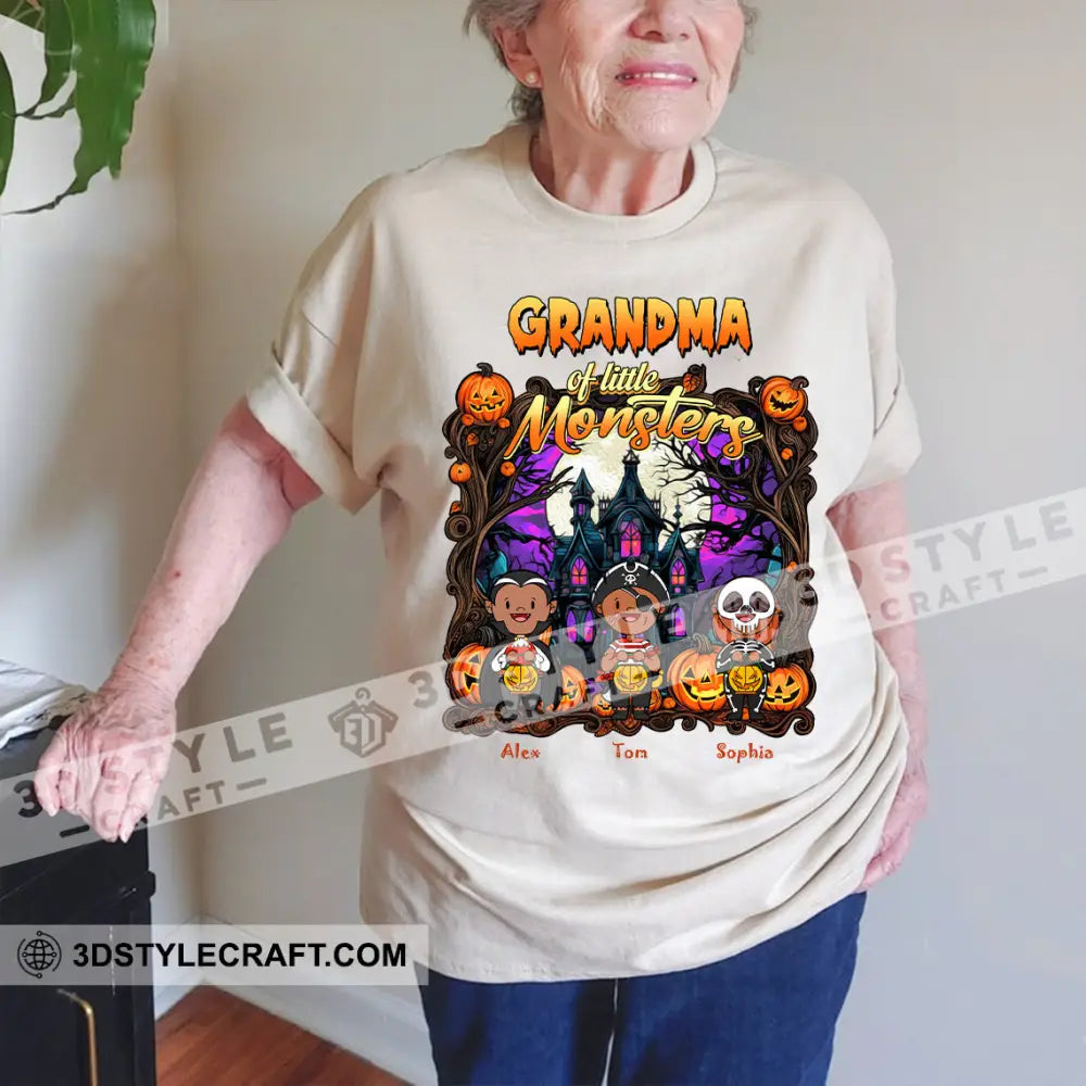Kid And Adult T Shirt Custom Grandma Of The Monsters T Shirt Halloween Collectible Gift Apparel