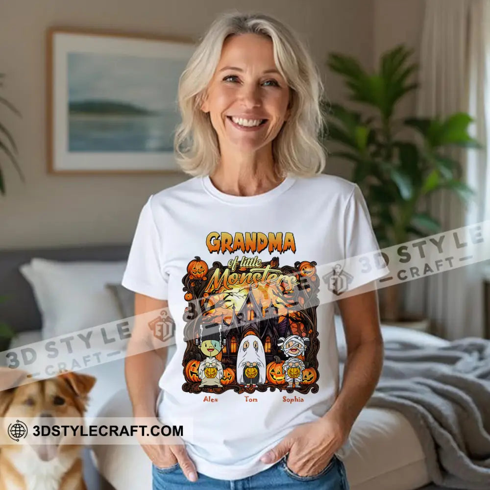 Kid And Adult T Shirt Custom Grandma Of The Monsters T Shirt Halloween Collectible Gift Apparel