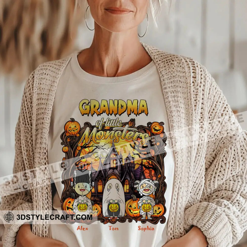 Kid And Adult T Shirt Custom Grandma Of The Monsters T Shirt Halloween Collectible Gift Apparel