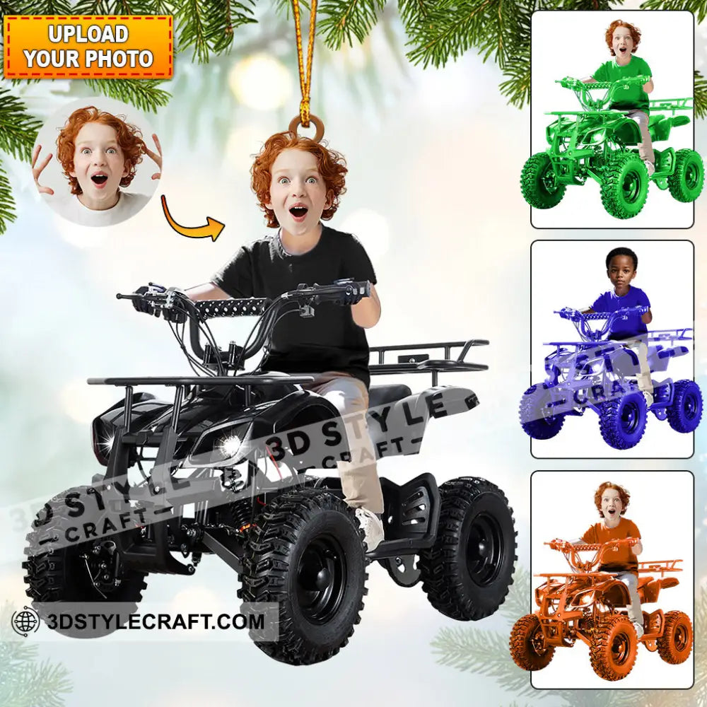 Kid Atv Christmas Home Decor Ornament Personalized 3.54’’ / 1