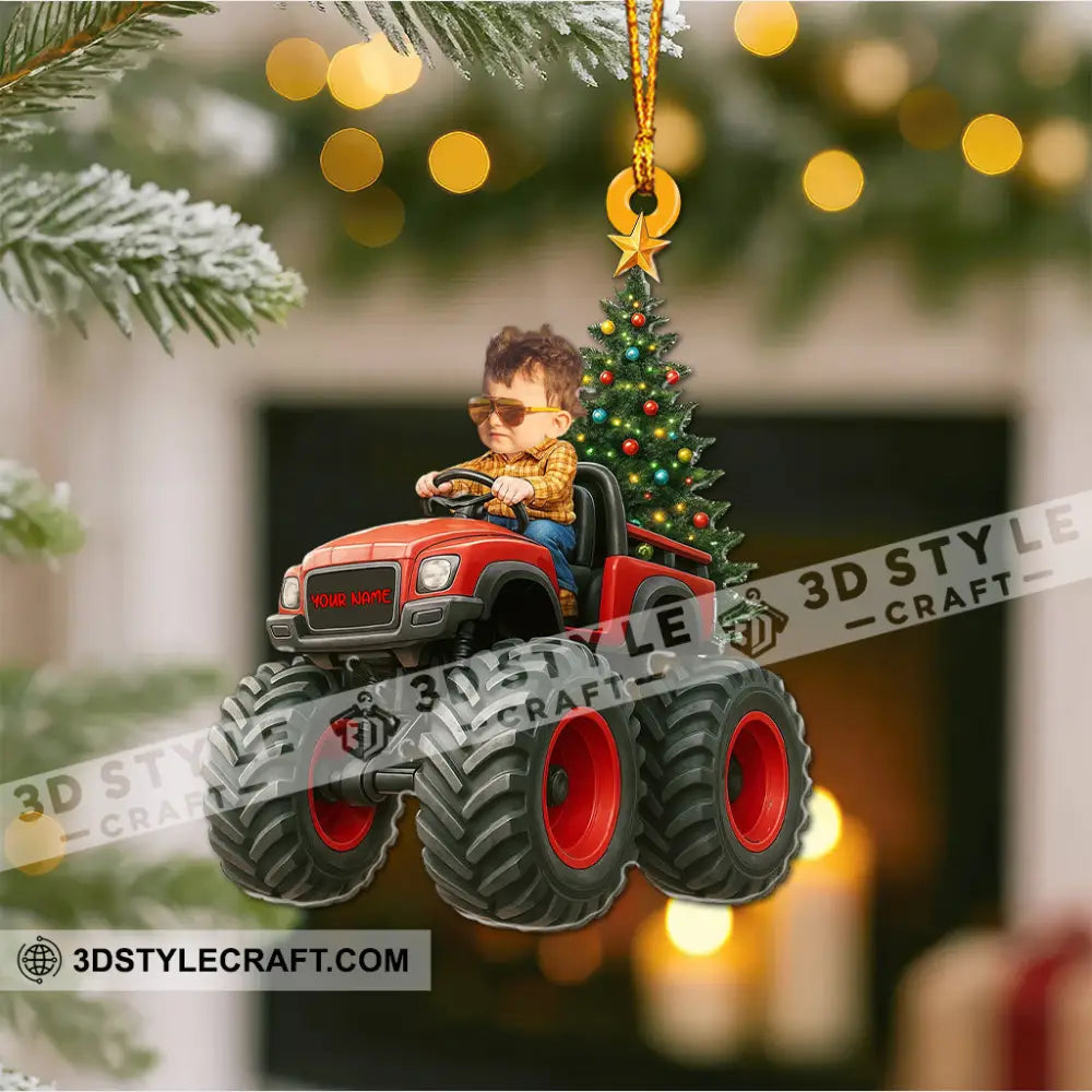 Kid On Car Home Decor Christmas Ornament Personalized Ornament Ornament