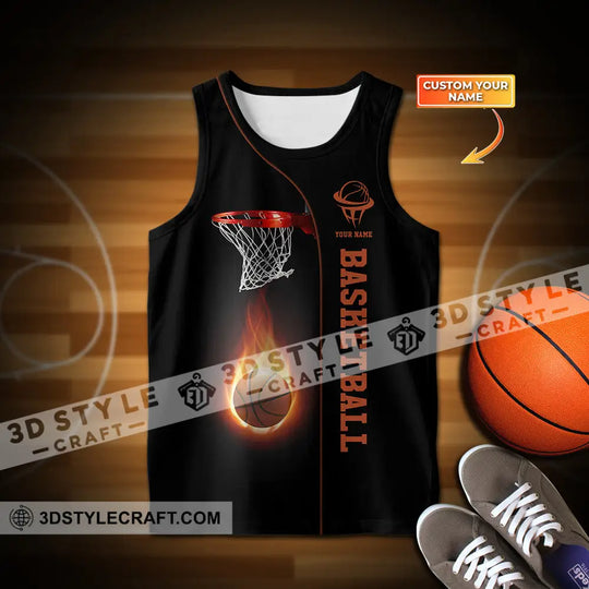 Kids Clothing, Custom Name Basketball Kids Tank and Shorts, Toddler Tank Top & Matching Shorts style option 2