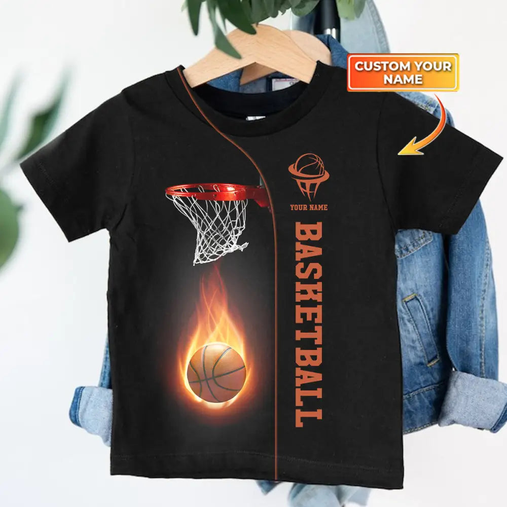 Kids Clothing Custom Name Basketball Tank And Shorts Toddler Top & Matching / Youth Xs T-Shirt