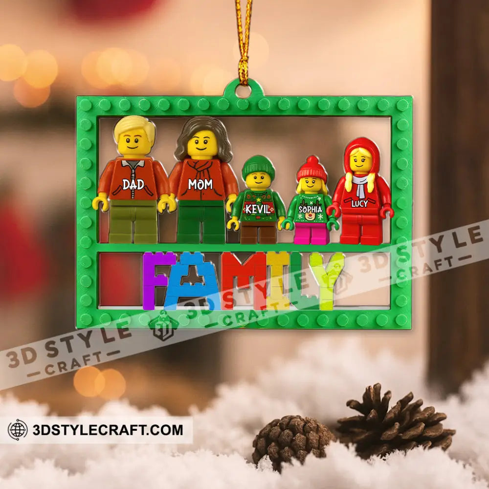 Lego Family Christmas Home Decor Christmas Ornament Personalized Ornament Ornament