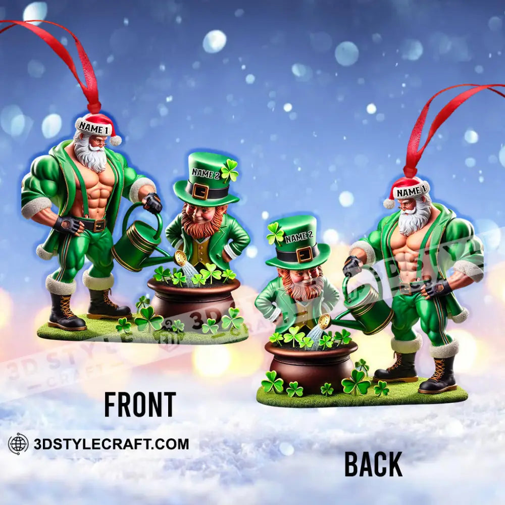 Lucky Leprechaun In Green Leotards Home Decor Christmas Ornament Personalized