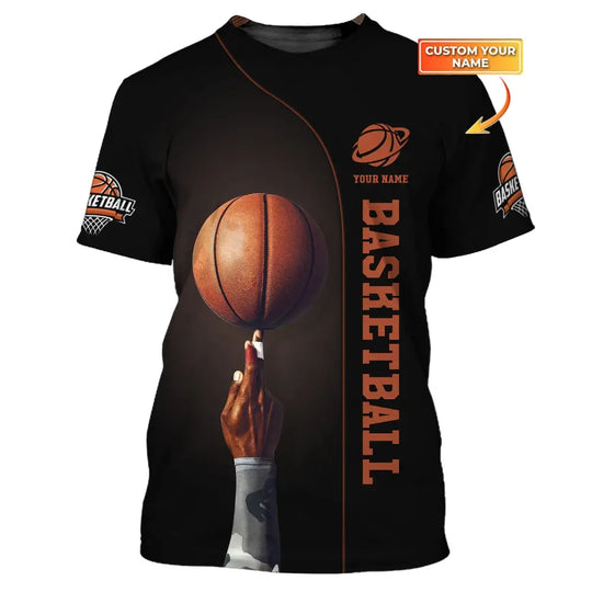Man Shirt, Basketball Shirt, Custom Name T-Shirt, Basketball Clothing, Gift for Basketball Player style option 1